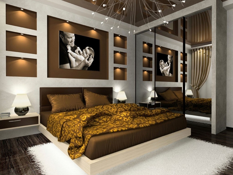 Đèn Spotlight chiếu trong phòng ngủ